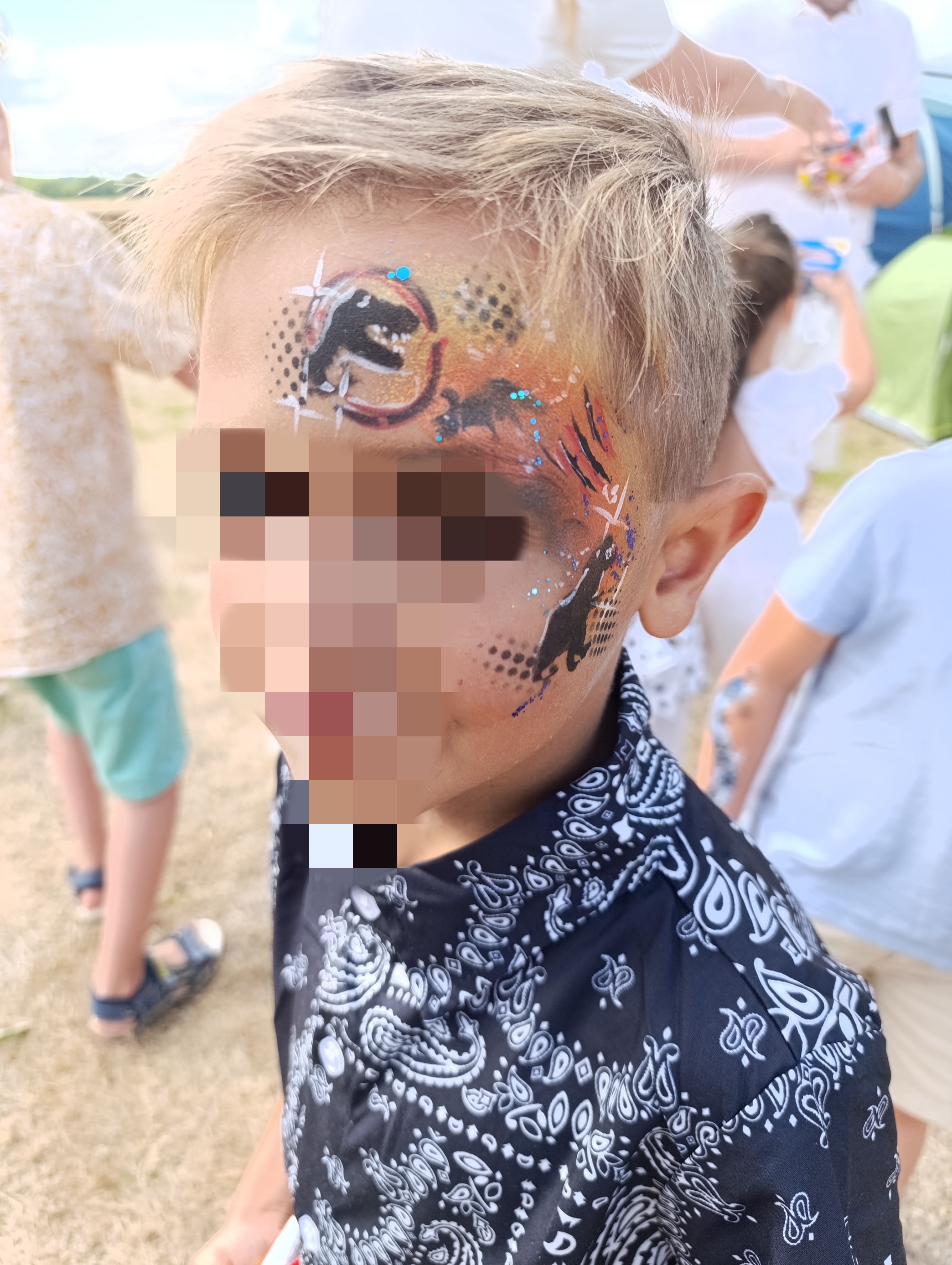 Body_painting_enfants_dinosaure